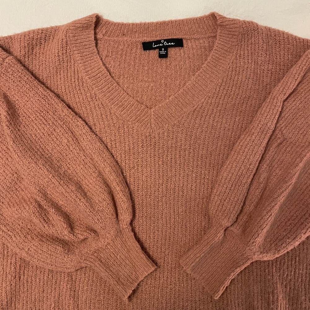 Pink V-Neck Sweater